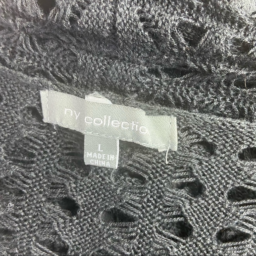 NY Collection Open Knit Cardigan - Picture 6 of 6